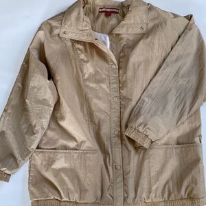 Vintage Tudor Court Beige Snap-up Nylon Jacket